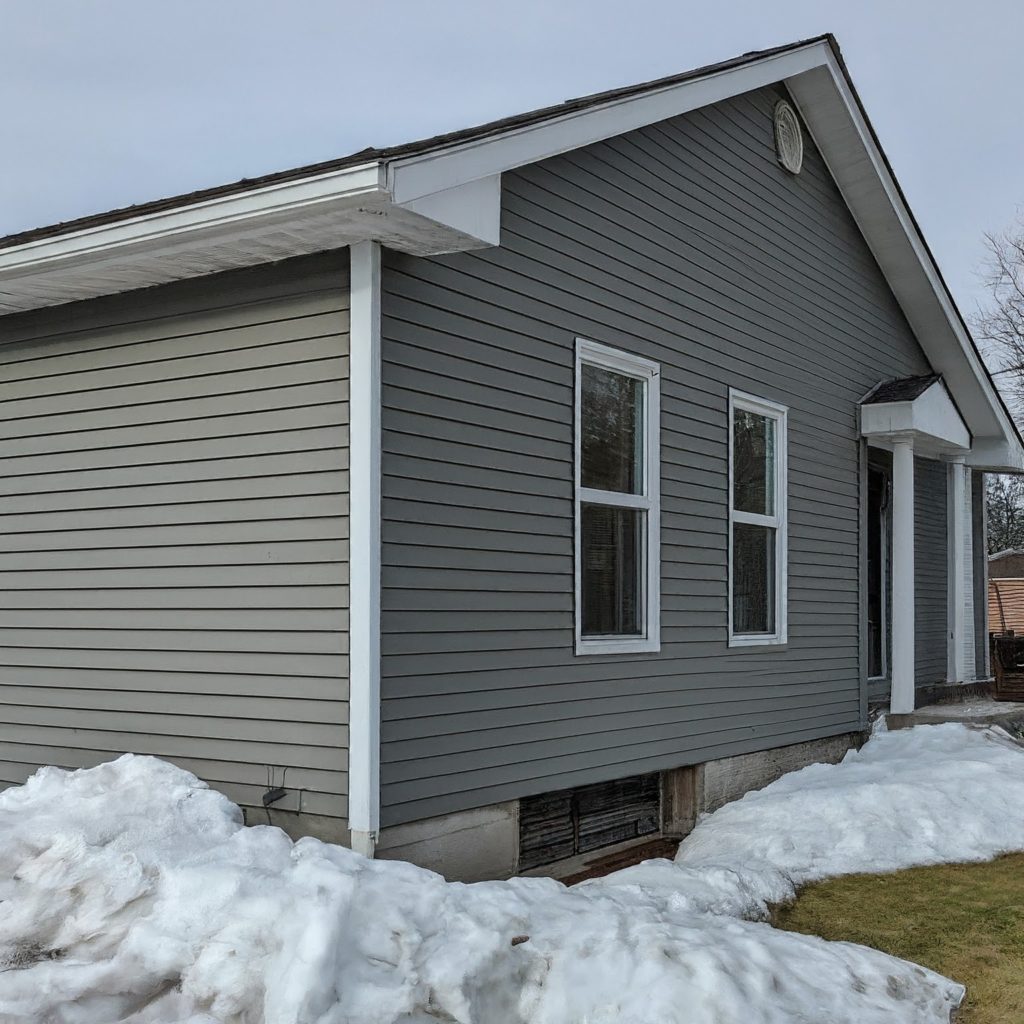 snow side of house